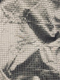 NEW Duchess Jenna 100% Silk Taffeta Fabric- Pewter with Embroidered Squares- SB_6_10 - Fancy Styles Fabric Pierre Frey Lee Jofa Brunschwig & Fils