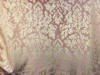 NEW! Lady Calentine Designer Burnout Antique Inspired Velvet Fabric Pink And Gold - Fancy Styles Fabric Pierre Frey Lee Jofa Brunschwig & Fils