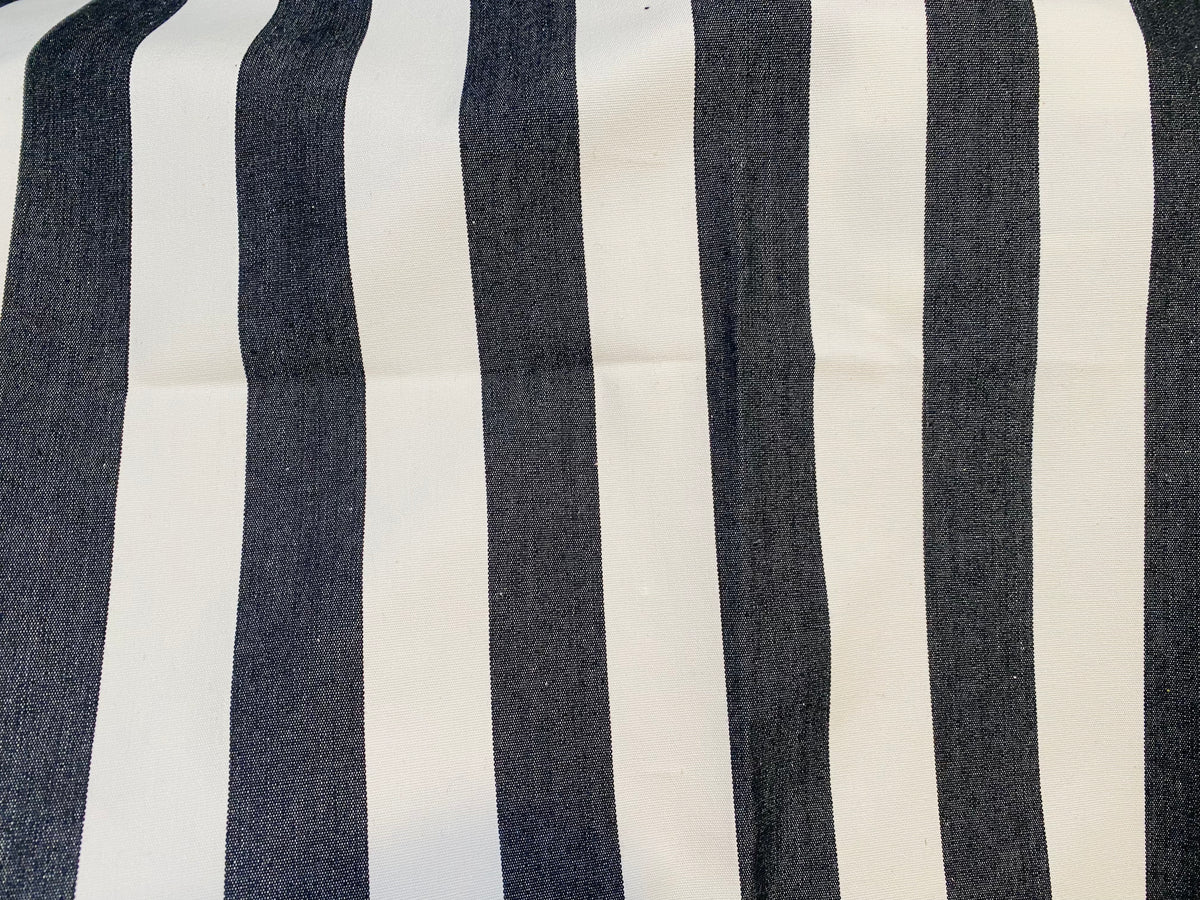 NEW Lady Jacqueline Faded Black Waterproof Decorating Fabric - 3” Black And White Stripes - Upholstery 55” Wide - Fancy Styles Fabric Pierre Frey Lee Jofa Brunschwig & Fils