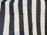 NEW Lady Jacqueline Faded Black Waterproof Decorating Fabric - 3” Black And White Stripes - Upholstery 55” Wide - Fancy Styles Fabric Pierre Frey Lee Jofa Brunschwig & Fils
