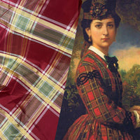 NEW! Duchess Darby 100% Silk Taffeta Plaid Tartan Ribbon Fabric Red SB_1_21 - Fancy Styles Fabric Pierre Frey Lee Jofa Brunschwig & Fils