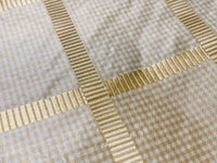 NEW Miss Jaqueline Designer 100% Silk Taffeta Gingham Ribbon Square Stripes Fabric - Yellow SB_6_27 - Fancy Styles Fabric Pierre Frey Lee Jofa Brunschwig & Fils