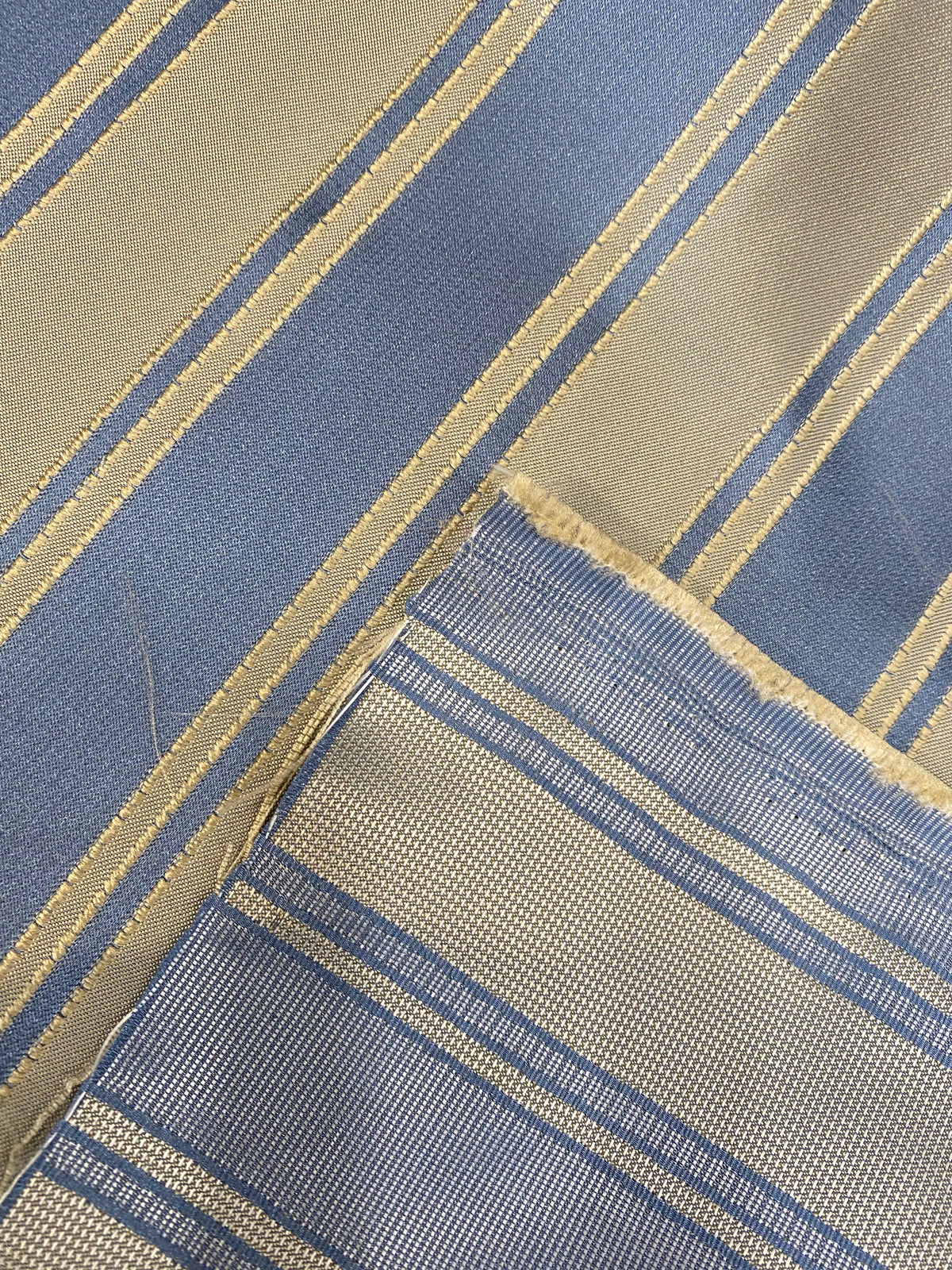 NEW Sir Barrington Satin Burnout Stripe Drapery Upholstery Fabric - Sky Blue - Fancy Styles Fabric Pierre Frey Lee Jofa Brunschwig & Fils
