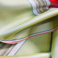 NEW Lady Sophia 100% Silk Taffeta Fabric - Pink And Green Stripe - Fancy Styles Fabric Pierre Frey Lee Jofa Brunschwig & Fils