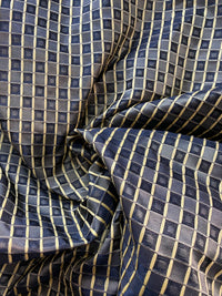 NEW Queen Angelina- 100% Silk Fabric with Black and Gold Honeycomb Motif - Fancy Styles Fabric Pierre Frey Lee Jofa Brunschwig & Fils