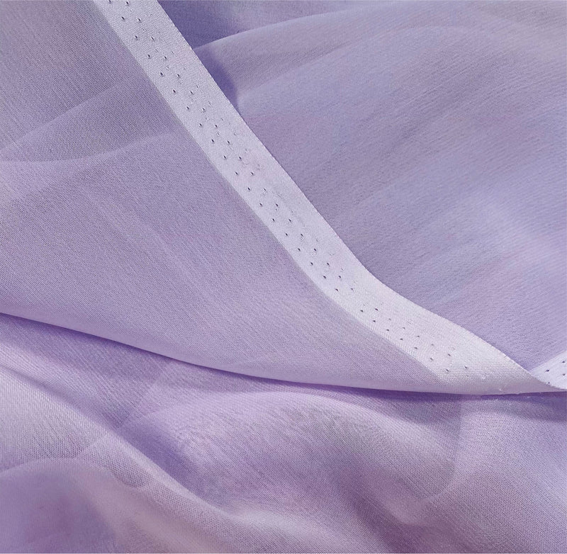 NEW! Duchess Deseray Silk & Poly Chiffon Sheer Fabric - Lavender