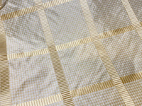NEW Miss Jaqueline Designer 100% Silk Taffeta Gingham Ribbon Square Stripes Fabric - Yellow SB_6_27 - Fancy Styles Fabric Pierre Frey Lee Jofa Brunschwig & Fils