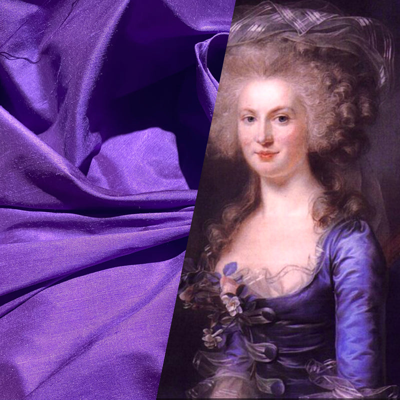 NEW Duchess Mable Designer 100% Silk Dupioni - Solid Electric Purple