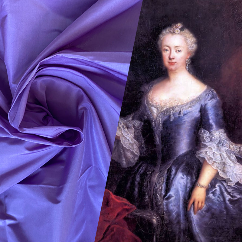 NEW Lady Lisa Designer 100% Silk Taffeta Solid Dark Lavender