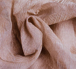 NEW! Lady Daffodil 100% Silk & Lurex Crinkle Chiffon Fabric - Rose Gold - Fancy Styles Fabric Pierre Frey Lee Jofa Brunschwig & Fils