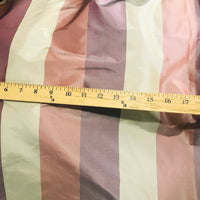 NEW Lady Aubrey Designer 100% Silk Taffeta Ecru, Purple, & Mauve Stripes - Fancy Styles Fabric Pierre Frey Lee Jofa Brunschwig & Fils