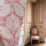 NEW SALE! Princess Priscilla - Made in England- Novelty Damask Upholstery Fabric in Soft Rose Pink