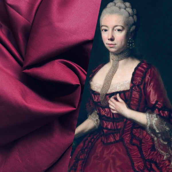 NEW Queen Ester 100% Cotton Sateen Fabric in Berry Red Crimson - Fancy Styles Fabric Pierre Frey Lee Jofa Brunschwig & Fils