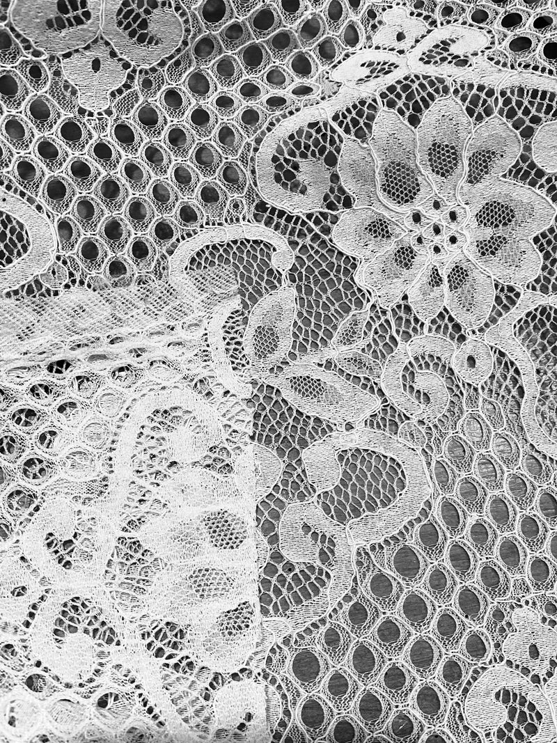 NEW! Lady Hermosa Crochet Lace Fabric By The Yard- White