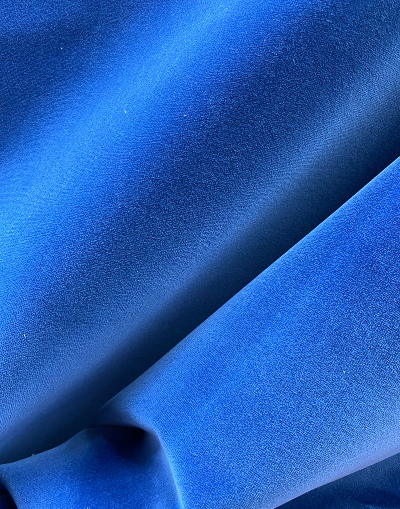 NEW! Prince Oliver Designer 100% Cotton Made In Belgium Upholstery Velvet Fabric Royal Blue - Fancy Styles Fabric Pierre Frey Lee Jofa Brunschwig & Fils
