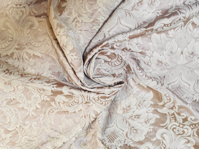 NEW! Lady Lucanthus Cotton Sateen Burnout Medallion Upholstery and Decorating Fabric- Pink