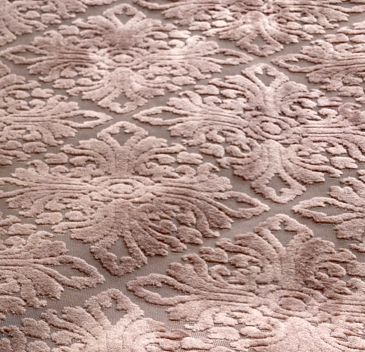 NEW! DEAL! Duchess Dorrington Damask Upholstery Chenille Velvet Fabric In Blush Pink - Fancy Styles Fabric Pierre Frey Lee Jofa Brunschwig & Fils