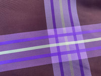 NEW Lady Alexandra 100% Silk Taffeta Brown Purple Plaid Tartan Fabric SB_1_14 - Fancy Styles Fabric Pierre Frey Lee Jofa Brunschwig & Fils