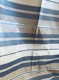 NEW Lady Jennella 100% Silk Taffeta Drapery Fabric - Stripe Grey and Gold SB_1_17 - Fancy Styles Fabric Pierre Frey Lee Jofa Brunschwig & Fils