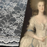 NEW! Duchess Dragonus French Scalloped Floral Lace Fabric By The Yard- Cream - Fancy Styles Fabric Pierre Frey Lee Jofa Brunschwig & Fils