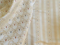 NEW Princess Avery Novelty Ritz Neoclassical Brocade Striped Satin Fabric - Louis Cream White - Fancy Styles Fabric Pierre Frey Lee Jofa Brunschwig & Fils
