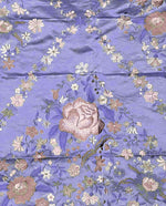 NEW! Custom-Order King Louis XIV Novelty 100% Silk Jacquard Embroidered Floral Upholstery Fabric - Lilac