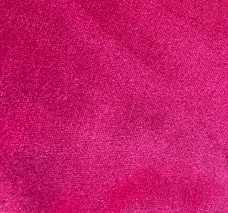 NEW! Prince Oliver - Designer 100% Cotton Made In Belgium Upholstery Velvet Fabric - Fuchsia - Fancy Styles Fabric Pierre Frey Lee Jofa Brunschwig & Fils
