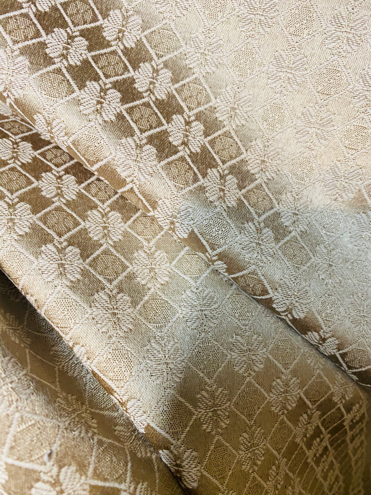NEW! SALE! Sir Samuel Satin Diamond Decorating Fabric - Gold - Fancy Styles Fabric Pierre Frey Lee Jofa Brunschwig & Fils