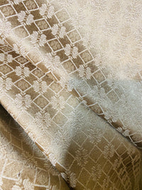 NEW! SALE! Sir Samuel Satin Diamond Decorating Fabric - Gold - Fancy Styles Fabric Pierre Frey Lee Jofa Brunschwig & Fils