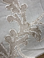NEW! Miss Masie Crewel Floral Embroidery Linen Inspired Fabric- Stone - Fancy Styles Fabric Pierre Frey Lee Jofa Brunschwig & Fils