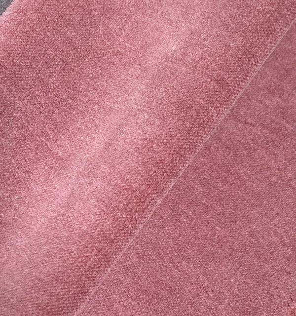 NEW! Princess Piama - Made in England- Soft Solid Cotton Blend Velvet Fabric in Soft Rose Pink - Fancy Styles Fabric Pierre Frey Lee Jofa Brunschwig & Fils