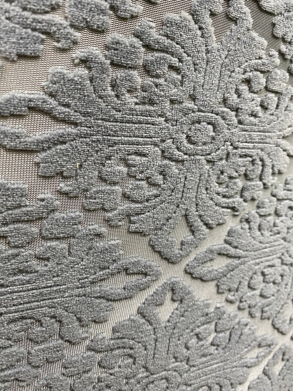 NEW! DEAL! Duchess Dorrington Damask Upholstery Chenille Velvet Fabric In Gray - Fancy Styles Fabric Pierre Frey Lee Jofa Brunschwig & Fils