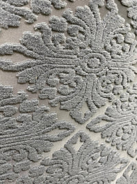 NEW! DEAL! Duchess Dorrington Damask Upholstery Chenille Velvet Fabric In Gray - Fancy Styles Fabric Pierre Frey Lee Jofa Brunschwig & Fils