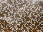 NEW Sir Smith Satin Swirl Leaf Motif Upholstery & Decorating Fabric- Gold