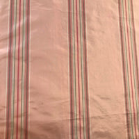 NEW Princess Josephine Designer 100% Silk Taffeta Stripes Fabric - Pink 55” Wide - Fancy Styles Fabric Pierre Frey Lee Jofa Brunschwig & Fils