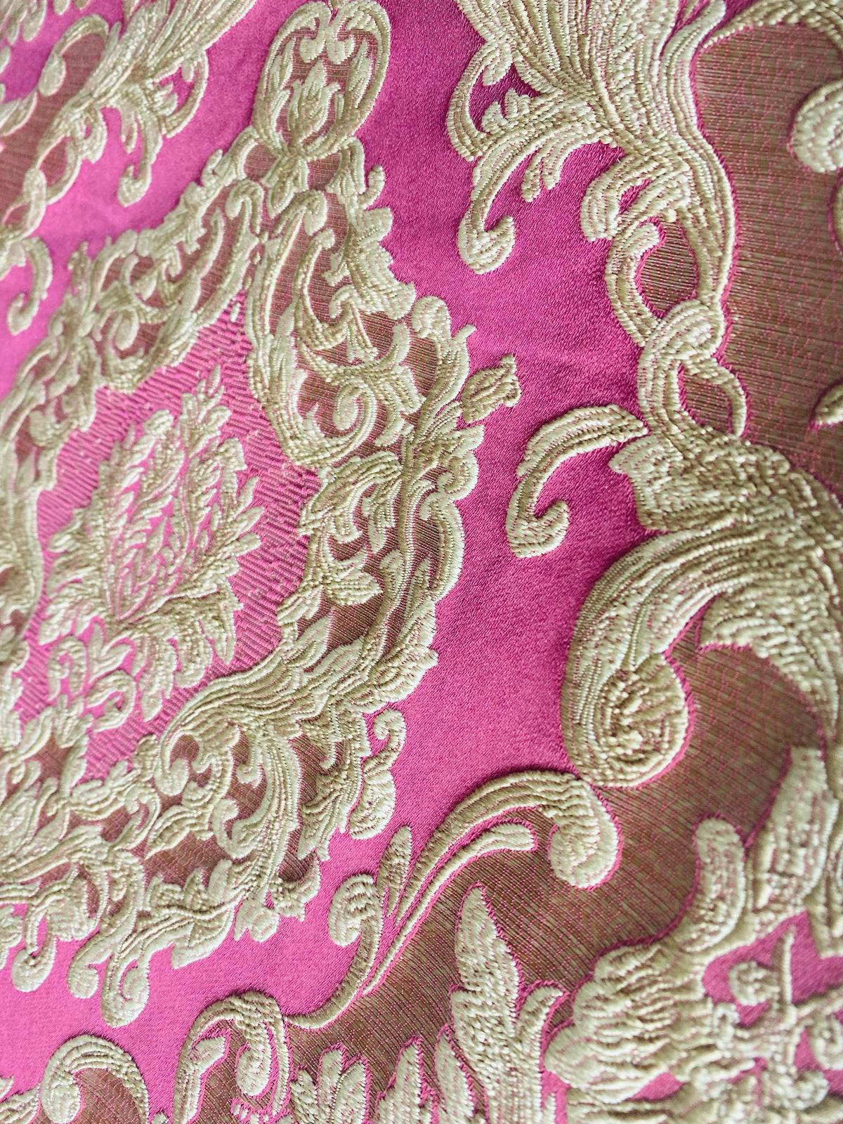 NEW Queen Marianna Novelty Ritz Neoclassical Brocade Satin Fabric - Magenta - Fancy Styles Fabric Pierre Frey Lee Jofa Brunschwig & Fils