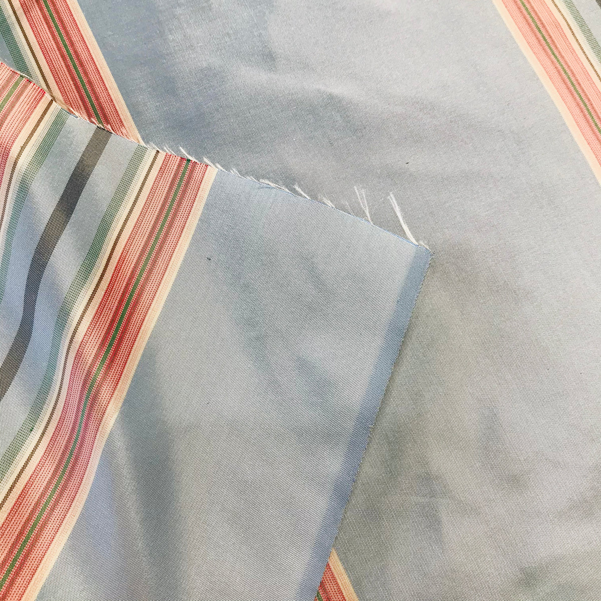 NEW Princess Josephine Designer 100% Silk Taffeta Stripes Fabric - Blue 55” Wide - Fancy Styles Fabric Pierre Frey Lee Jofa Brunschwig & Fils