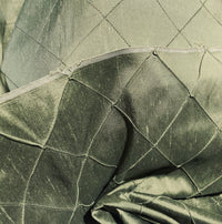 NEW Lady Annabelle 100% Silk Dupioni Pintuck Diamond Sage Green Fabric By The Yard - Fancy Styles Fabric Pierre Frey Lee Jofa Brunschwig & Fils