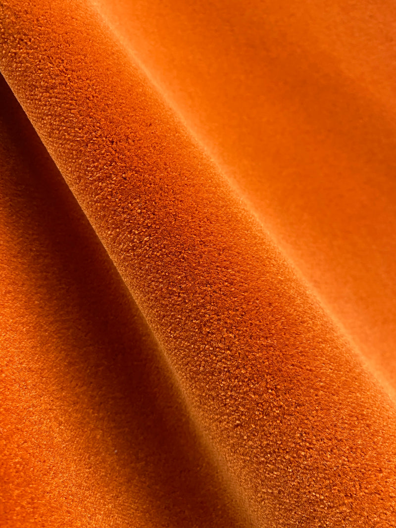 NEW King Kensington Mohair Heavy Weight Velvet Upholstery Fabric - Bright Orange - Fancy Styles Fabric Pierre Frey Lee Jofa Brunschwig & Fils