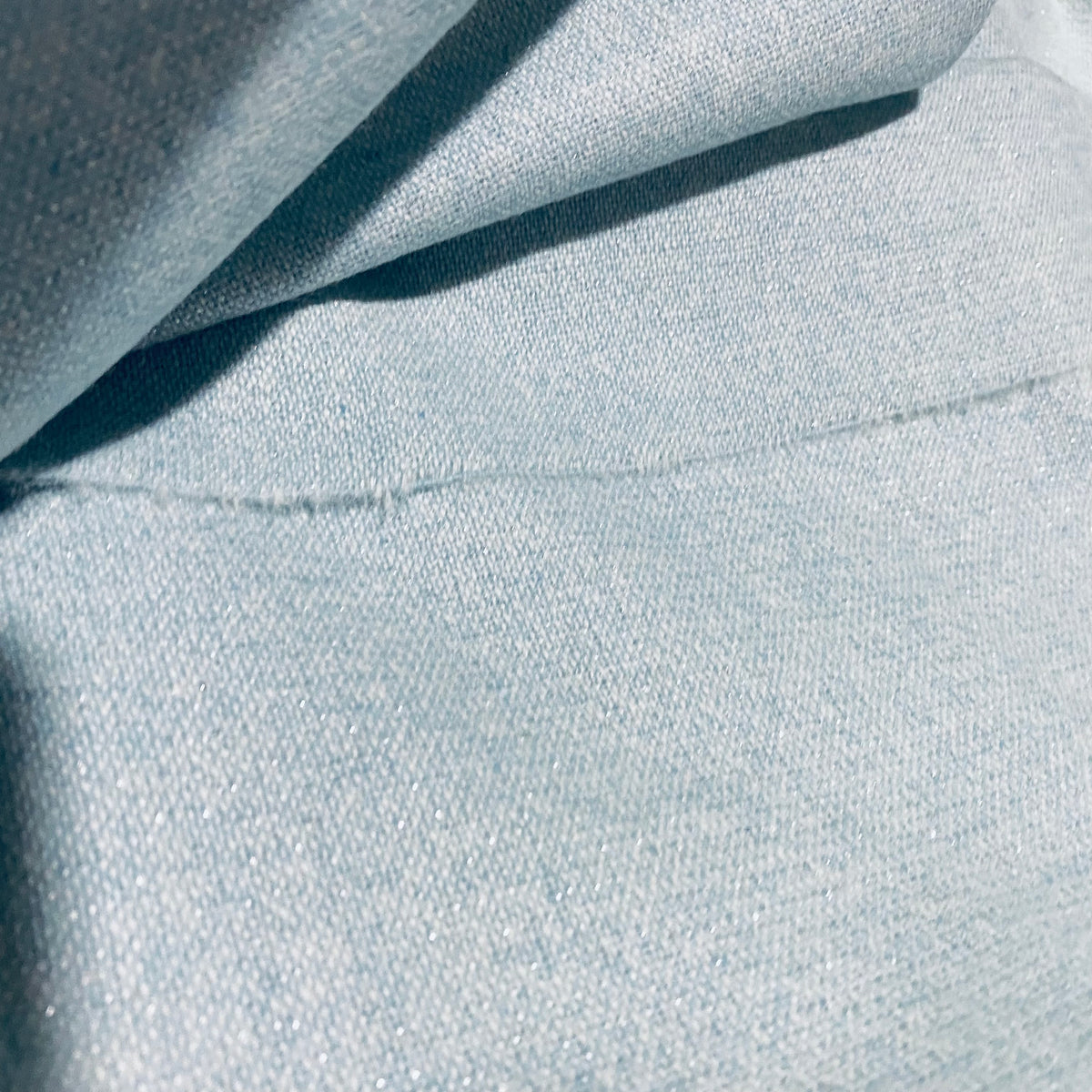 NEW Lady Burga Woven Wool Apparel Fabric Light Blue with Metallic Silver Specs - Fancy Styles Fabric Pierre Frey Lee Jofa Brunschwig & Fils