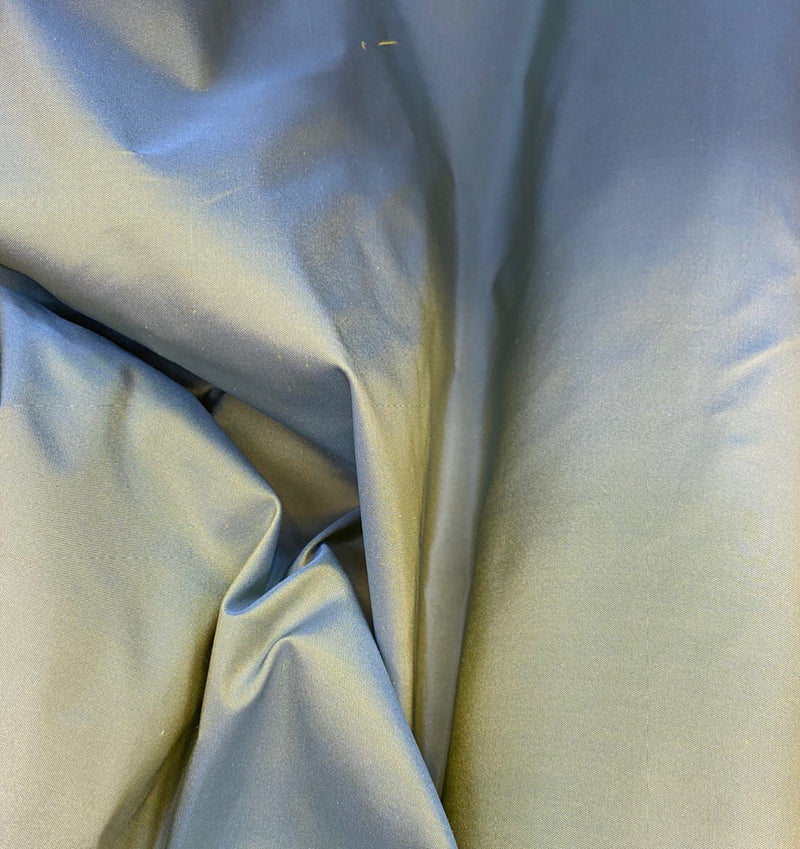 NEW Lady Lisa 100% Silk Taffeta Fabric- Duck Egg Blue with Golden Yellow Iridescent - Fancy Styles Fabric Pierre Frey Lee Jofa Brunschwig & Fils