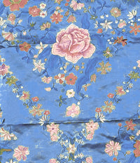 NEW! Custom-Order King Louis XIV Novelty 100% Silk Jacquard Embroidered Floral Upholstery Fabric - Cornflower Blue - Fancy Styles Fabric Pierre Frey Lee Jofa Brunschwig & Fils