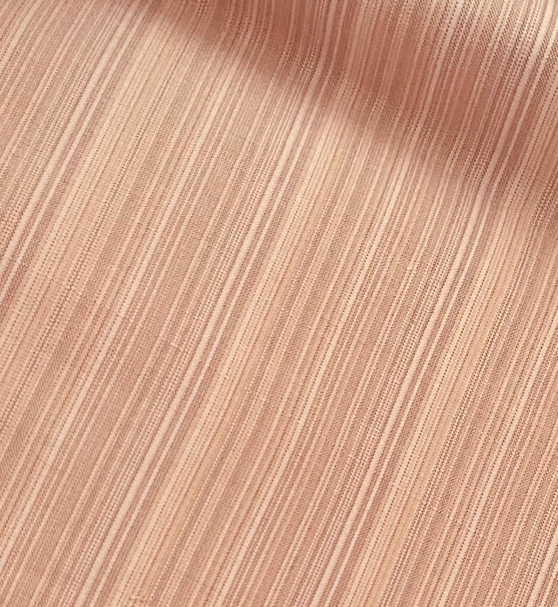 NEW! Lady Bridgette 100% Silk Dupioni Peach Pink Pinstripe Stripe Fabric -SB_1_50
