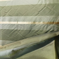 NEW Lady Lynette Designer 100% Silk Taffeta Stripes Fabric - Olive Green & Gold55” Wide - Fancy Styles Fabric Pierre Frey Lee Jofa Brunschwig & Fils