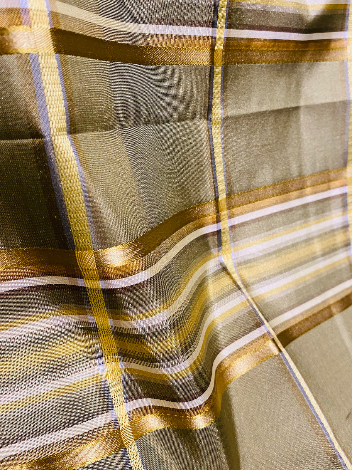 NEW! Lady Deborah 100% Silk Taffeta Plaid Tartan Ribbon Fabric- SB_1_20 - Fancy Styles Fabric Pierre Frey Lee Jofa Brunschwig & Fils