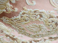 NEW Queen Marianna Novelty Ritz Neoclassical Brocade Satin Fabric - Light Pink - Fancy Styles Fabric Pierre Frey Lee Jofa Brunschwig & Fils