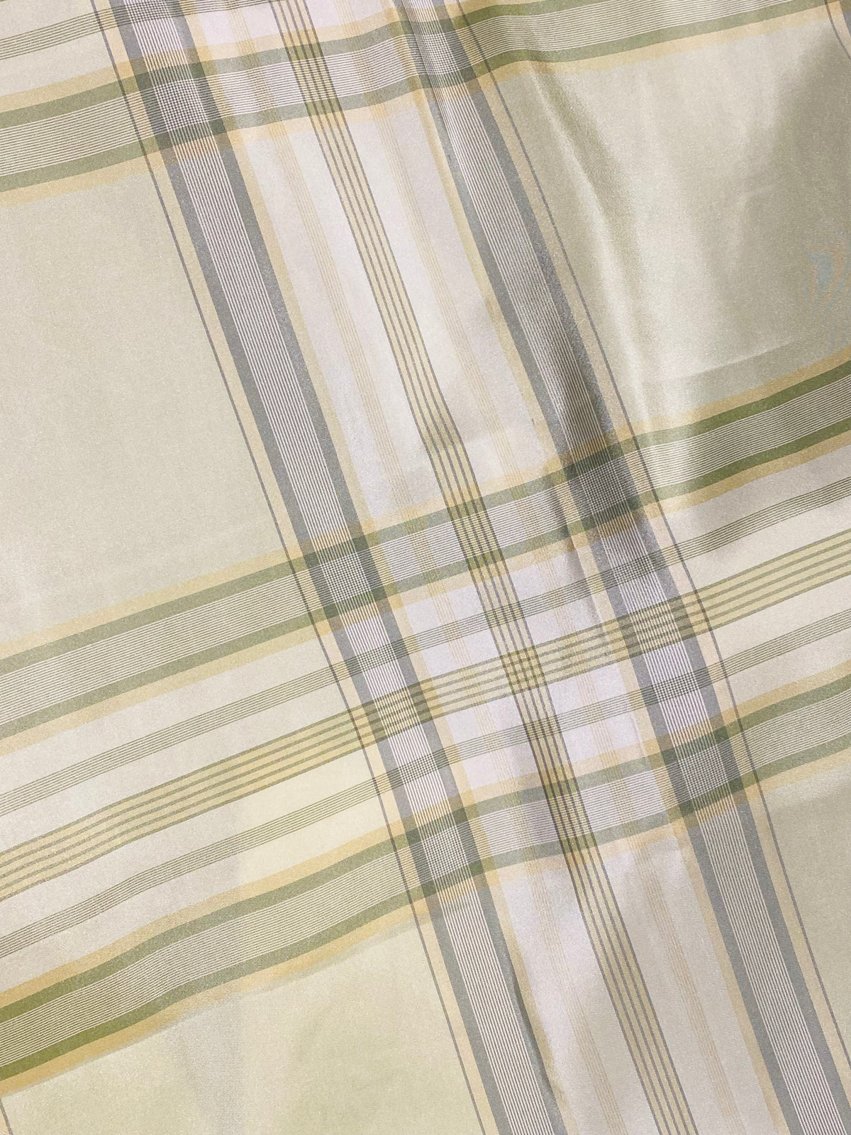 NEW Lady Pippy 100% Silk Taffeta Pistachio Plaid Fabric SB_6_35 - Fancy Styles Fabric Pierre Frey Lee Jofa Brunschwig & Fils