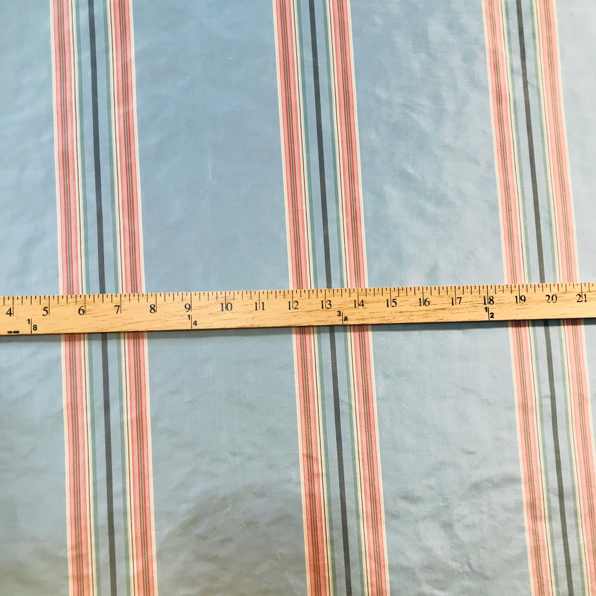 NEW Princess Josephine Designer 100% Silk Taffeta Stripes Fabric - Blue 55” Wide - Fancy Styles Fabric Pierre Frey Lee Jofa Brunschwig & Fils