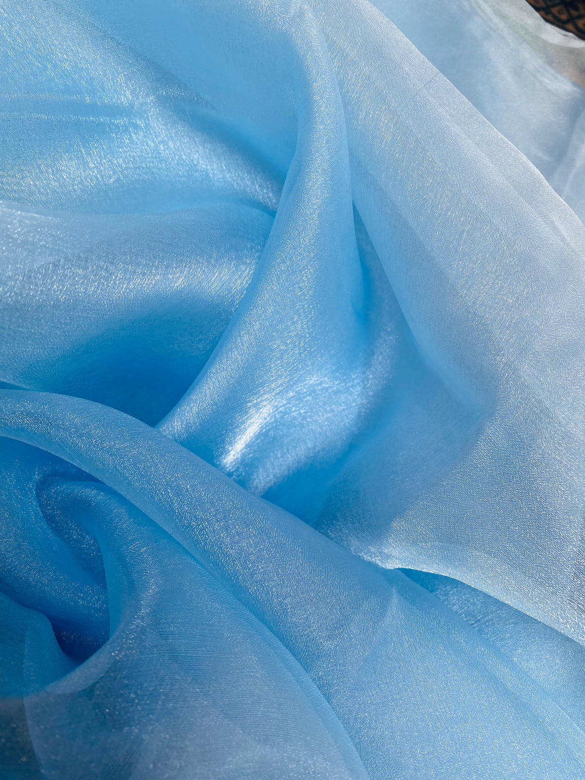 NEW Princess Cinderella Organza Light Blue Fabric - Fancy Styles Fabric Pierre Frey Lee Jofa Brunschwig & Fils