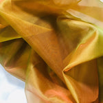 NEW 100% Silk Organza Jewel Orange & Green Iridescence - Fancy Styles Fabric Pierre Frey Lee Jofa Brunschwig & Fils
